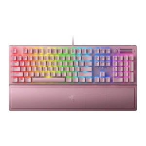 کیبورد مخصوص بازی ریزر مدل BLACKWIDOW V3 Chroma RGB With Green Switch pink صورتی