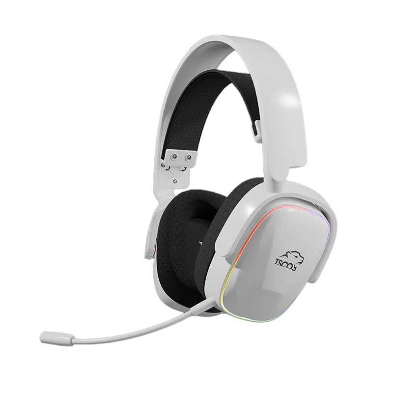هدست گیمینگ تسکو مدل GH 5162 سفید مخصوص بازی با میکروفن جداشونده