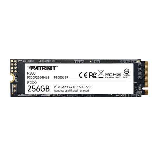 P300 Black_256GB_A اس اس دی اینترنال پتریوت (Patriot) مدل ™P300 M2 PCIe Gen3 X4 NVMe با ظرفیت 256 گیگابایت