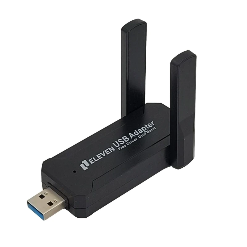 کارت شبکه بیسیم ایلون مدل D15 گیرنده وای فای USB الون (ELEVEN) دو آنتنه مدل D15