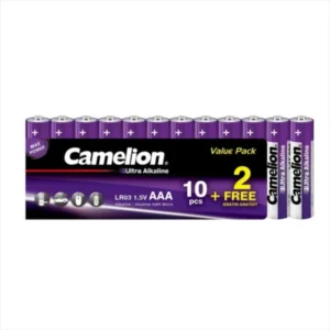 باتری نیم قلمی کملیون مدل ultra alkaline 10+2 بسته 12 عددی
