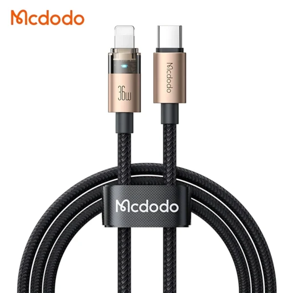 کابل تبدیل USB-C به لایتنینگ مک دودو مدل CA-694 طول 1.2 متر طلایی