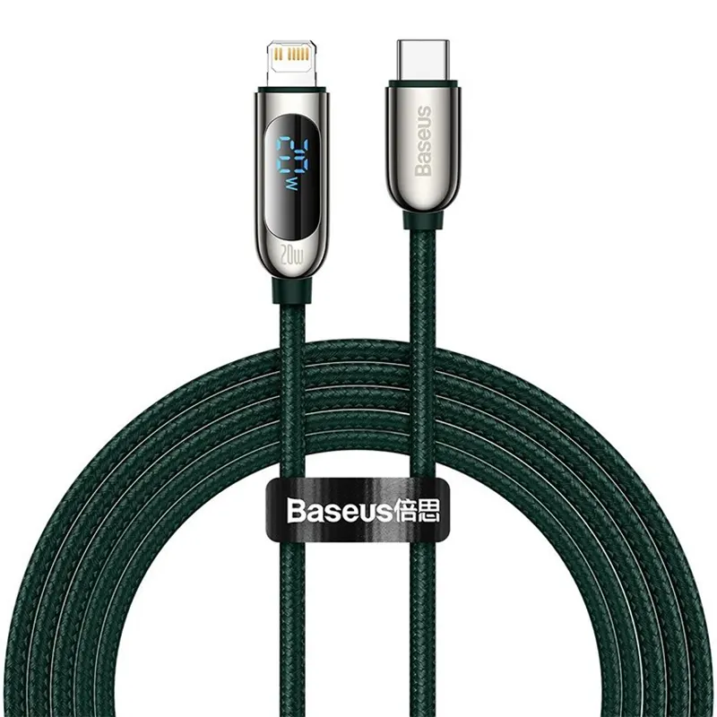 کابل شارژ سریع USB-C به لایتنینگ بیسوس مدل Display طول 2m