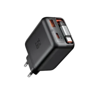 شارژر دیواری 35 وات 3 پورت مک دودو مدل FreeGo CH-1280 با کابل جمع شونده تایپ سی